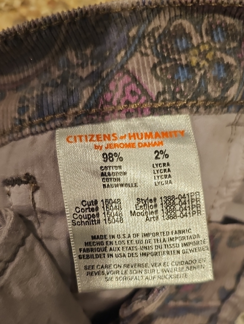 NEW Citizens Of Humanity Paisley Skinny Jeans - Lavender Gray..size 26 - Picture 5 of 7